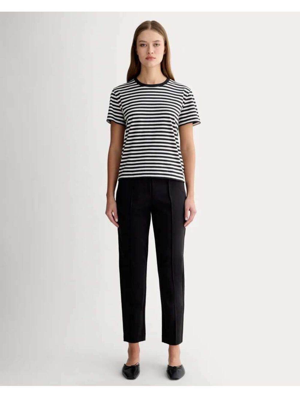Everlane Women's Dream Black Cropped Pants with Elastic Waistband - Size M